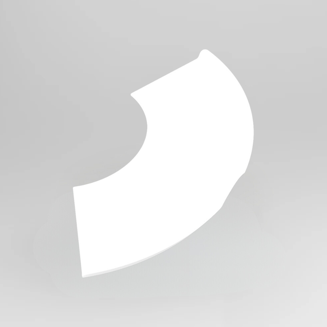 Smartphone with content on screen beside a potted plant against a white background with sunlight shadows.