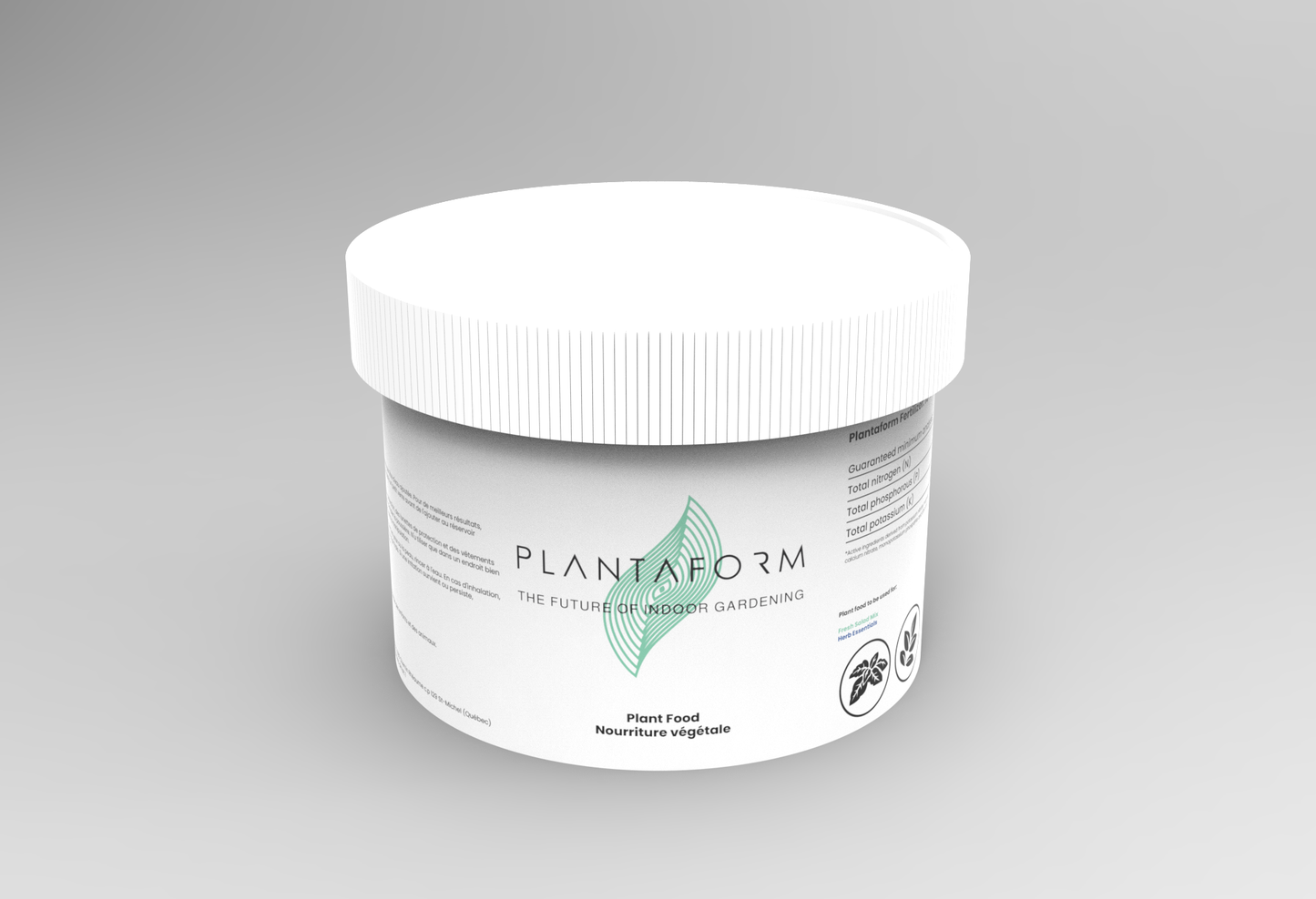 Plantaform Nutrients for Plant Pod Packs. For Lettuce, Herbs, Flowers